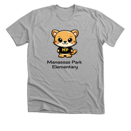 Chibi Style MPES Cougar, a Athletic Heather Premium Unisex Tee