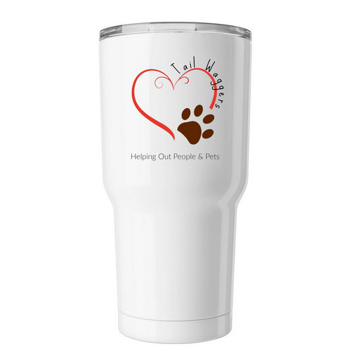 Tail Waggers HOPP Insulated Tumbler, a White Insulated Tumbler