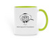 Monkey Mug (Drogon), a Green Two-Tone Ceramic Mug