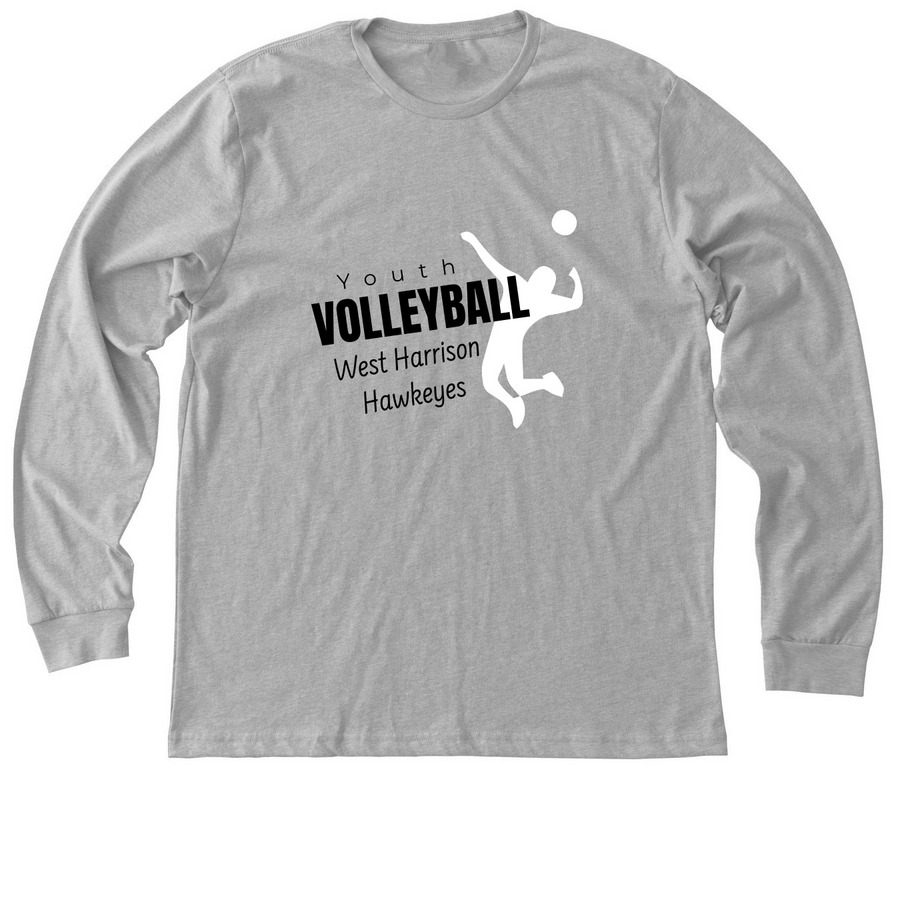 West Harrison Youth Volleyball 2026, a Athletic Heather Premium Long Sleeve Tee