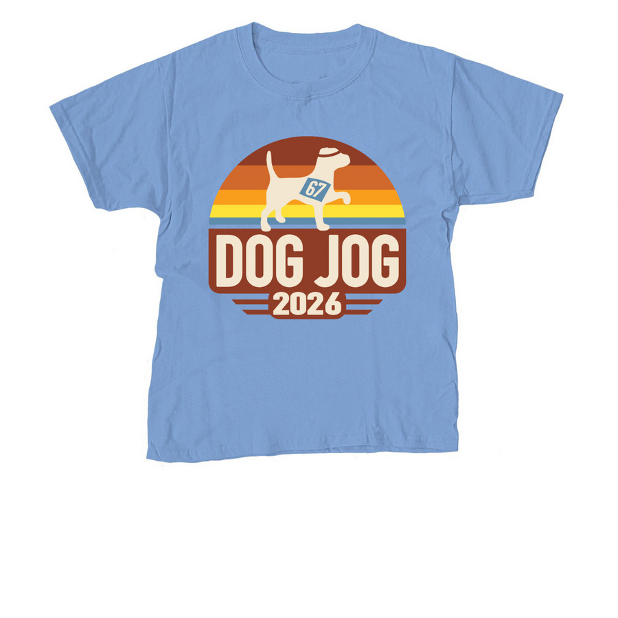 Dog Jog 2026, a Carolina Blue Youth Unisex Tee