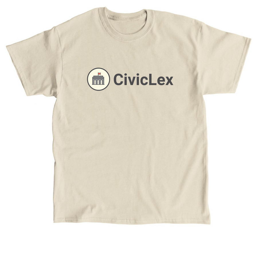 CivicLex Gray Logo: Shirt, Crewneck, Tank, a Sand Classic Unisex Tee