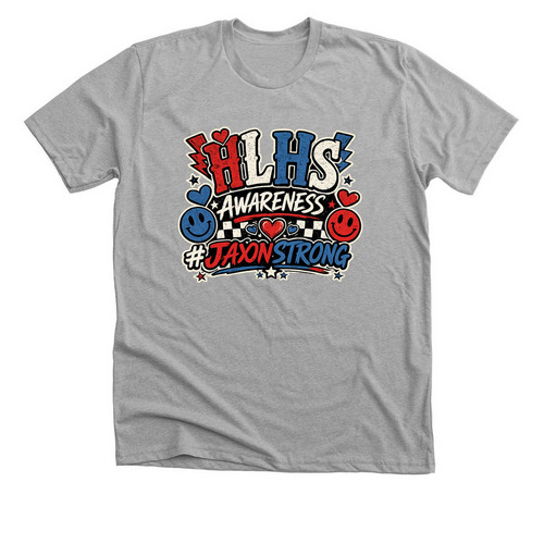 HLHS Awareness, a Athletic Heather Premium Unisex Tee