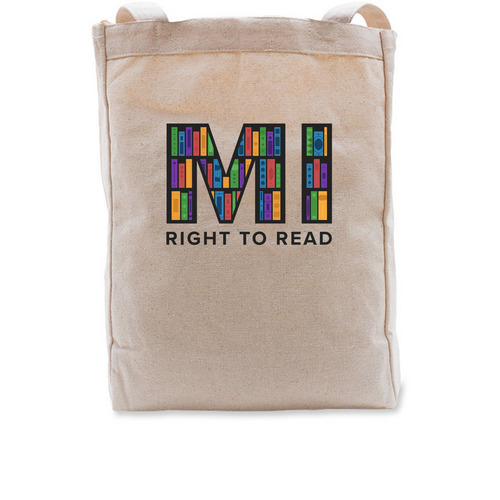 MI Right to Read Tote, a Natural Recycled Cotton Tote Bag