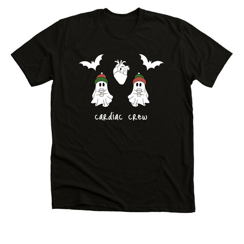 Spooky CICU Shirts!, a Black Heather Premium Unisex Tee