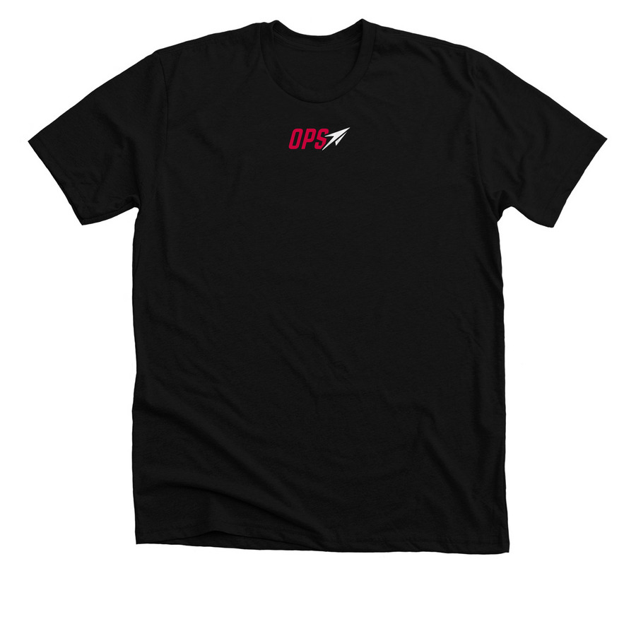 OPS Competition Tee (Black), a Solid Black Blend Premium Unisex Tee