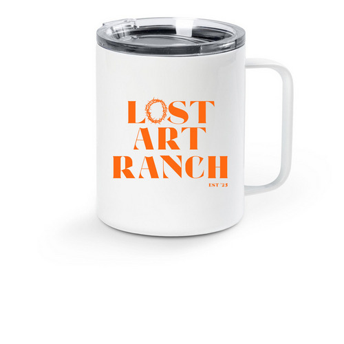 Lost Art Ranch Original Travel Mug, a White Stainless Steel Travel Mug