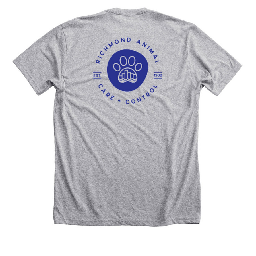 RACC, a Athletic Heather Premium Unisex Tee (back-view)