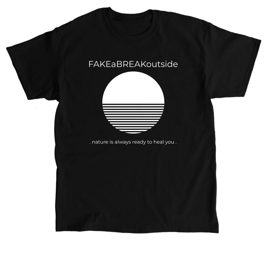 Fake a Break Outside - Sunset Tee, a Black Classic Unisex Tee