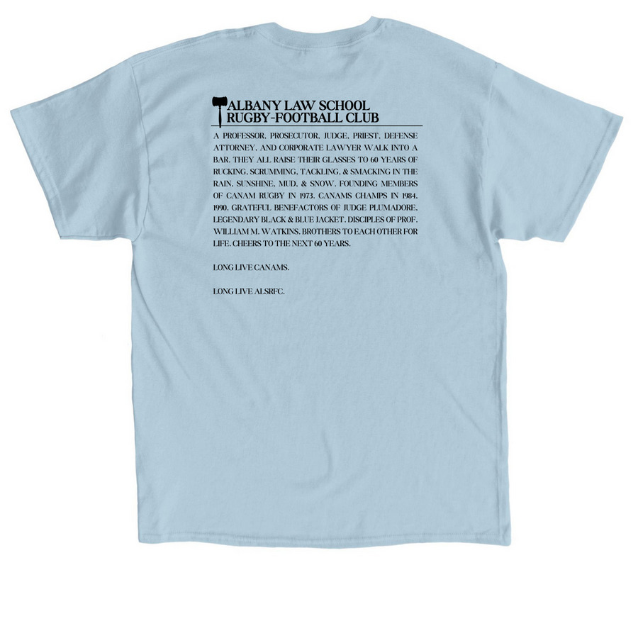 CANAMS '26 - Project LX, a Light Blue Classic Unisex Tee (back-view)