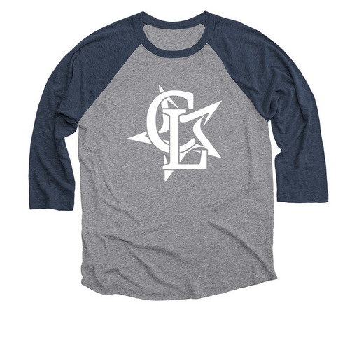 CL Smith Spirit Wear, a Vintage Navy and Premium Heather 3/4 Sleeve Baseball Tee