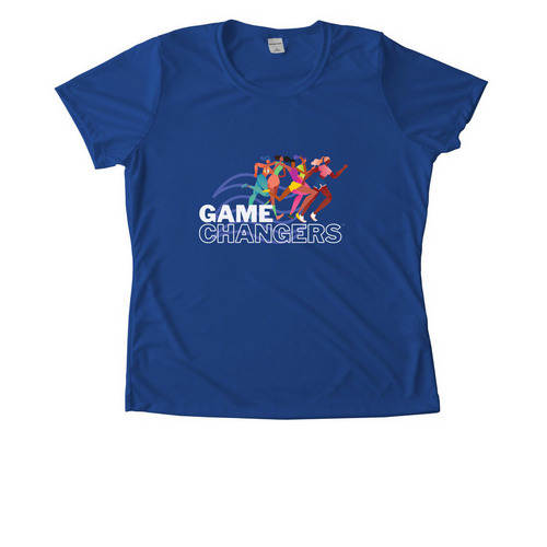 The Game Changers Performance Tee, a True Royal Women's Performance Tee