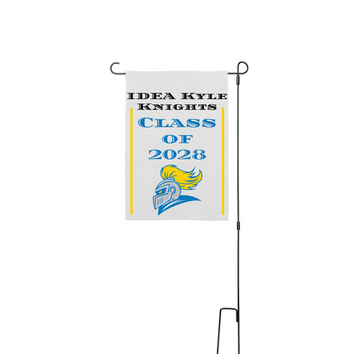 Graduation Year Yard Flags, a White 12" x 18" Yard Flag with Stake