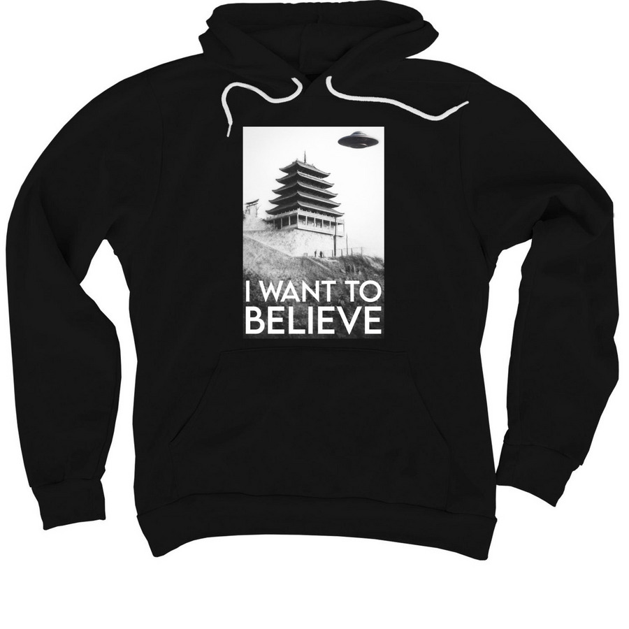 BELIEVE, a Black Premium Pullover Hoodie