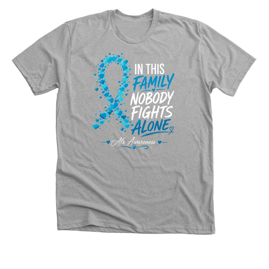 Nobody Fights Alone, a Athletic Heather Premium Unisex Tee