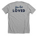 You Are Loved, a Athletic Heather Premium Unisex Tee (back-view)