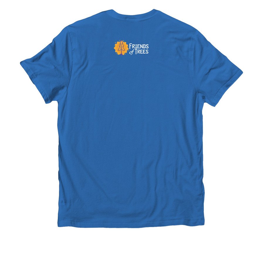 Friends of Trees ~ Million Trees, a Beacon Blue Allmade Organic Cotton Unisex Tee (back-view)