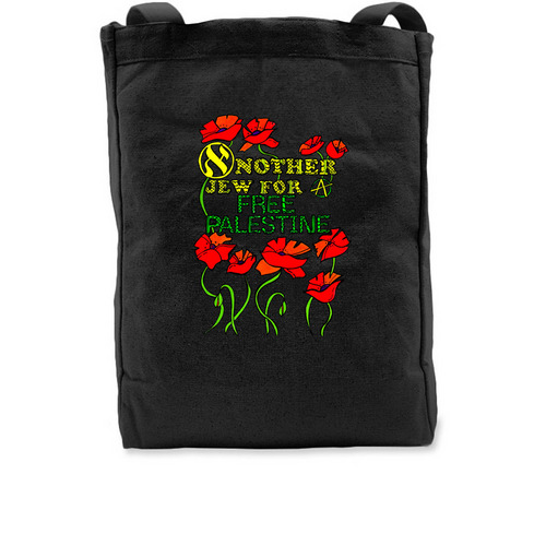 Another Jew For A Free Palestine, a Black Recycled Cotton Tote Bag