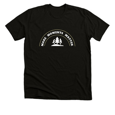 Make Moments Matter, a Black Heather Premium Unisex Tee