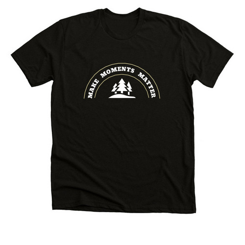 Make Moments Matter, a Black Heather Premium Unisex Tee