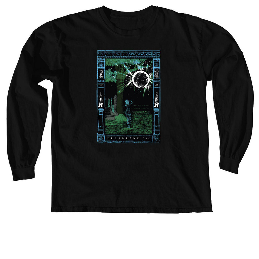 Moonlit Disco, a Black Comfort Colors Long Sleeve Tee