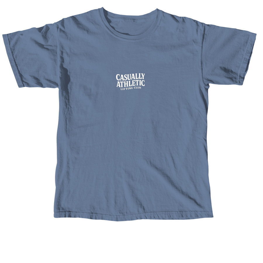 Casually Athletic Lifting Club, a Blue Jean Comfort Colors Unisex Tee