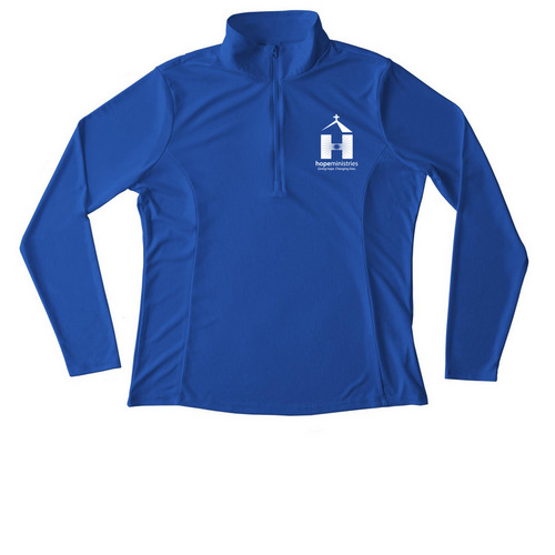 Hope Ministries (Activewear), a True Royal Women's Performance Quarter Zip Pullover