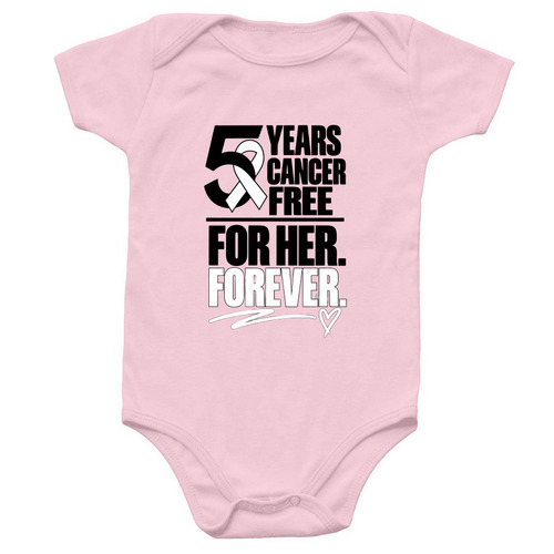 5 YEARS CANCER FREE - ONSIE, a Pink Infant Onesie