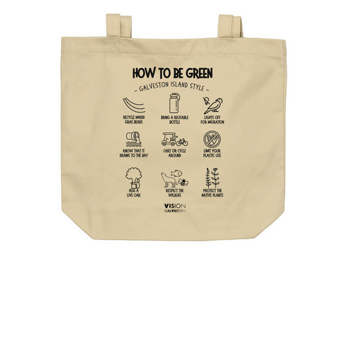 Go Green! Galveston Island Style, a Oyster Organic Cotton Tote Bag