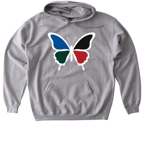 WUBRG Sky Butterfly Hoodie, a Sport Grey Gildan Softstyle Pullover Hoodie