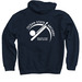 Navy/White Hoodie, a Navy Pullover Hoodie (back-view)