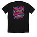 Krufessor Rad - 90's Retro design, a Solid Black Blend Premium Unisex Tee (back-view)