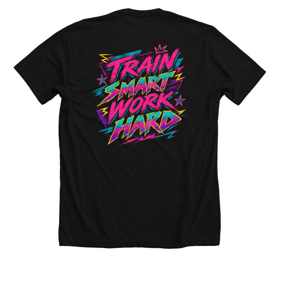 Krufessor Rad - 90's Retro design, a Solid Black Blend Premium Unisex Tee (back-view)