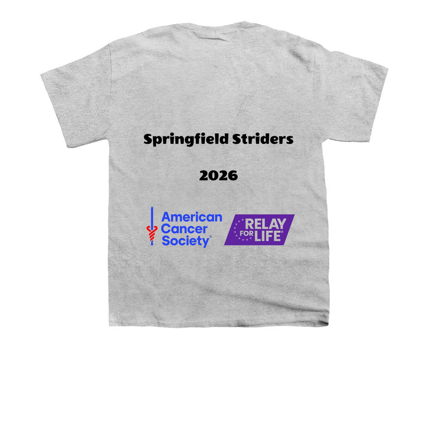 Springfield Striders 2026, a Sport Grey Youth Unisex Tee (back-view)