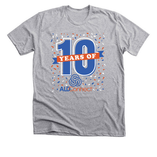 ALD Connect 10th anniversary, a Athletic Heather Premium Unisex Tee