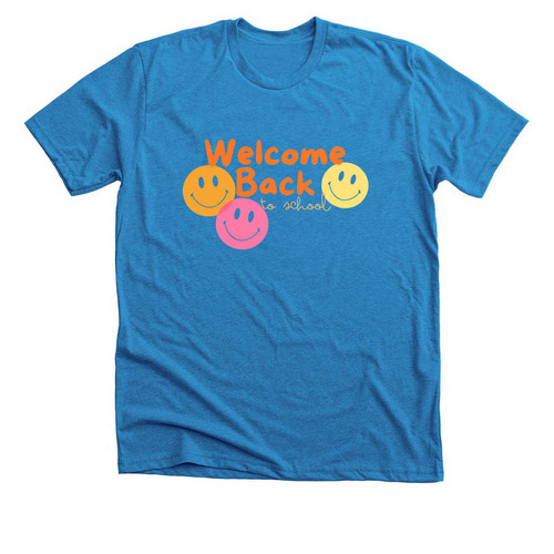 Welcome Back to School&nbsp;, a Neon Blue Premium Unisex Tee