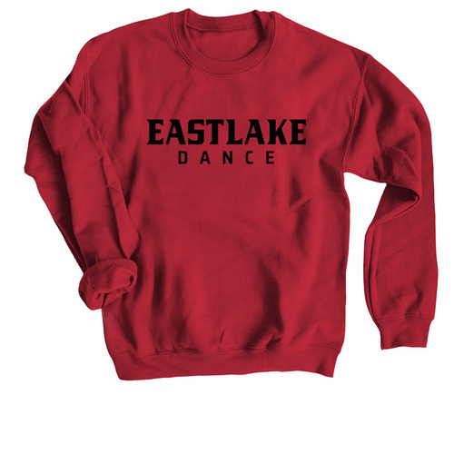 Eastlake Dance Logo Gear 2, a Cardinal Red Crewneck Sweatshirt