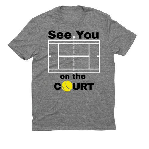 Tennis Court&nbsp;, a Aluminum Grey Allmade Eco Triblend Unisex Tee