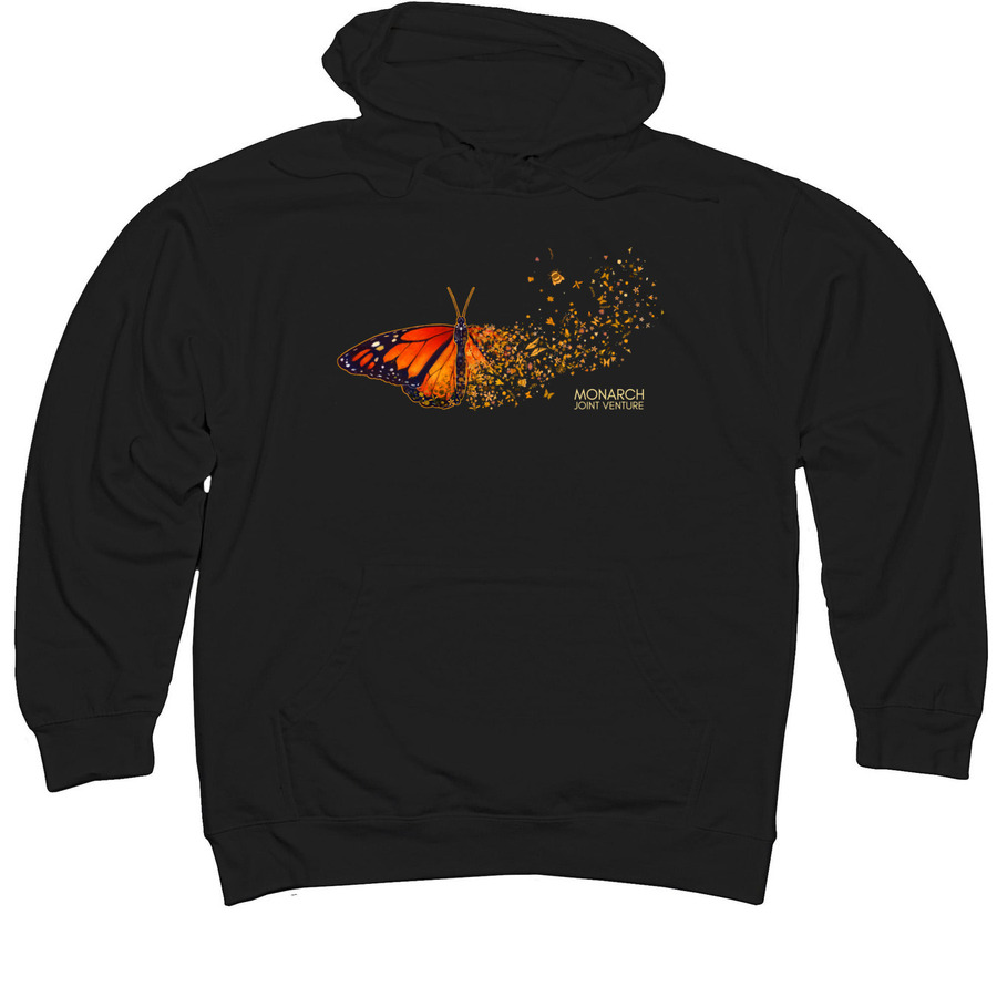 Monarch & Pollinator Ambassador, a Black Midweight Pullover Hoodie