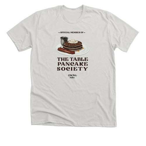 TABLE PANCAKE SOCIETY&nbsp;, a Heather Cement Premium Unisex Tee