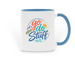 Go Do Stuff2, a Light Blue Two-Tone Ceramic Mug