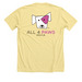 All 4 Paws Official Merchandise - Pink Logo, a Heather Yellow Gold Premium Unisex Tee (back-view)