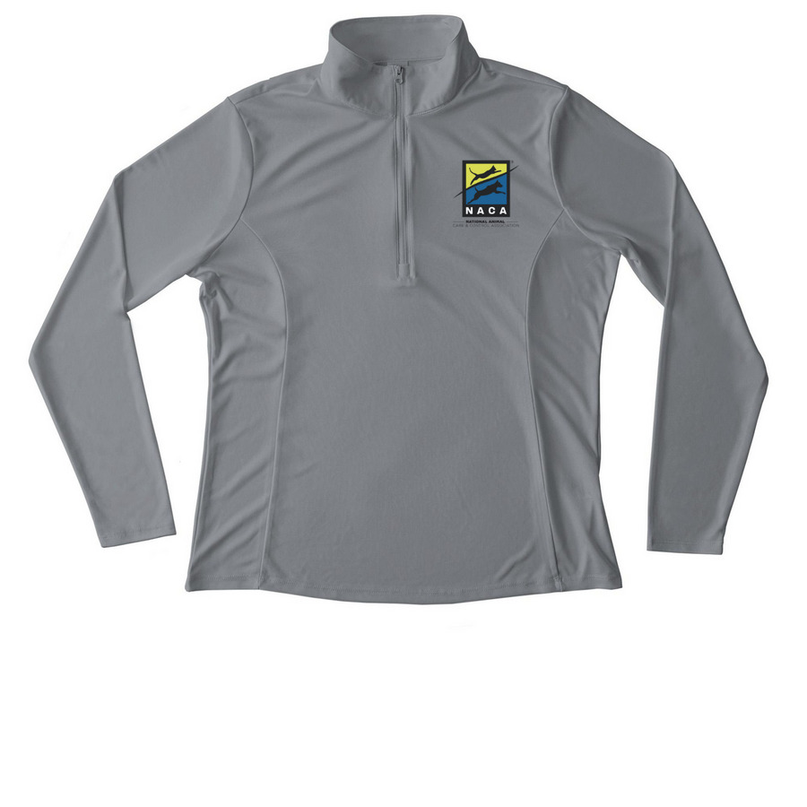 NACA - Pullovers with Dark logo, a Grey Concrete Women's Performance Quarter Zip Pullover