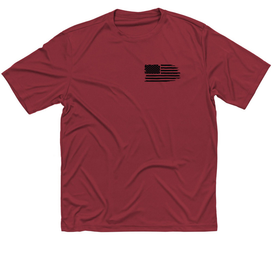 100% Polyester R.E.D., a True Red Classic Performance Tee