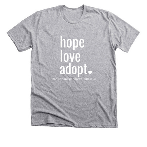 Hope, Love, Adopt&nbsp;, a Athletic Heather Premium Unisex Tee