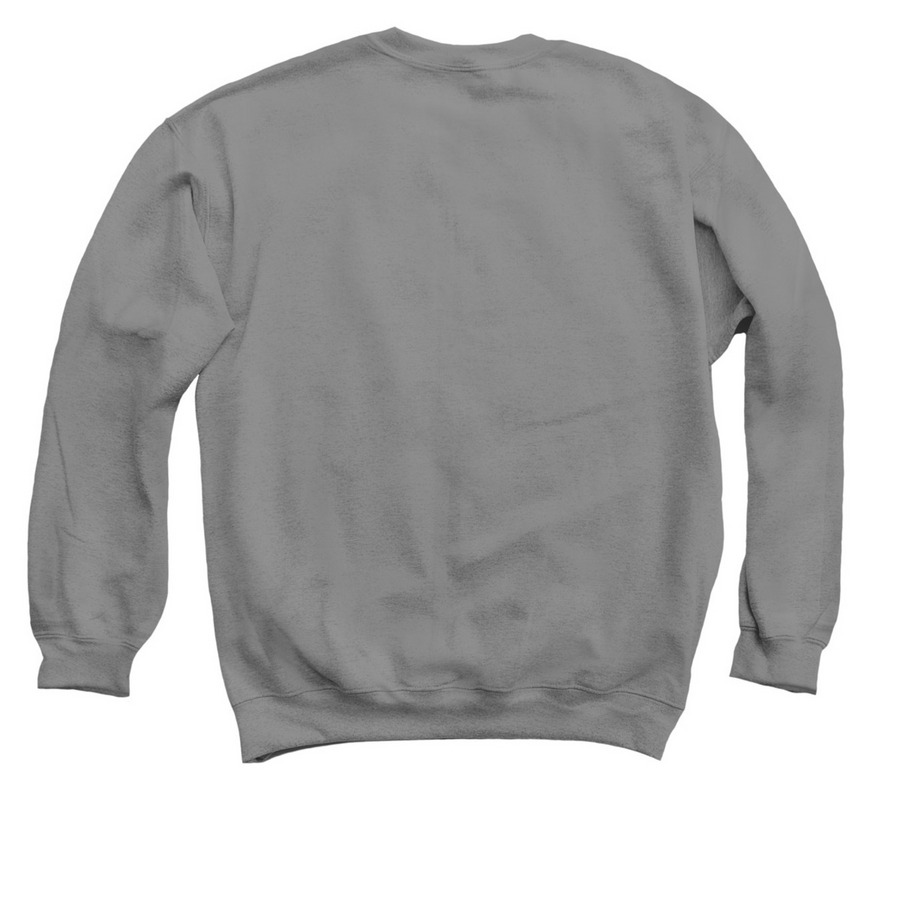 Not a handout, just a hand, a Charcoal Crewneck Sweatshirt (back-view)