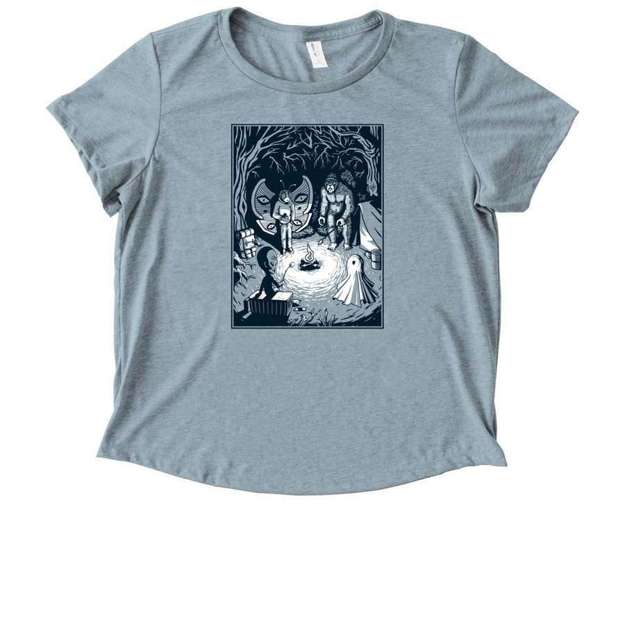 Camping Cryptids - Dark, a I Like You Blue Allmade Eco Triblend Women?s Scoop Neck Tee