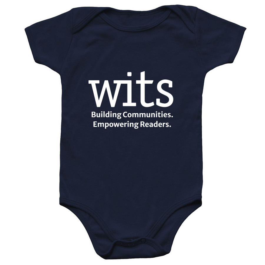 WITS White Logo Infant Onesie, a Navy Infant Onesie