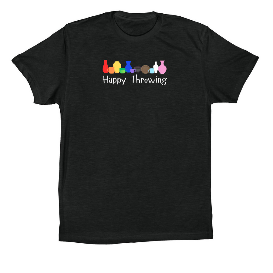 Happy Throwing: Dark, a Vintage Black Premium Cotton Tee