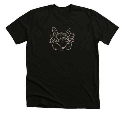 Bread of Life Tee, a Black Heather Premium Unisex Tee
